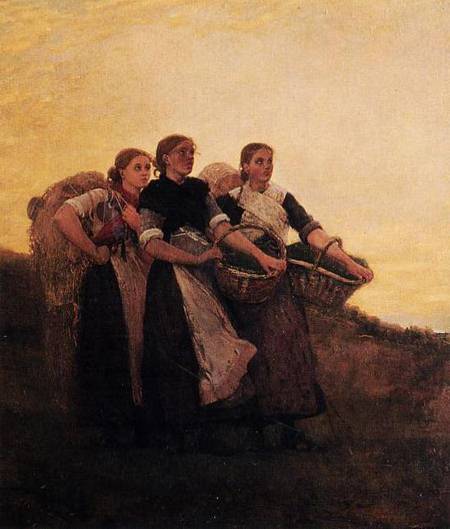 (image for) Handmade oil painting Copy paintings of famous artists Winslow Homer's paintings Hark The Lark 1882 - Click Image to Close